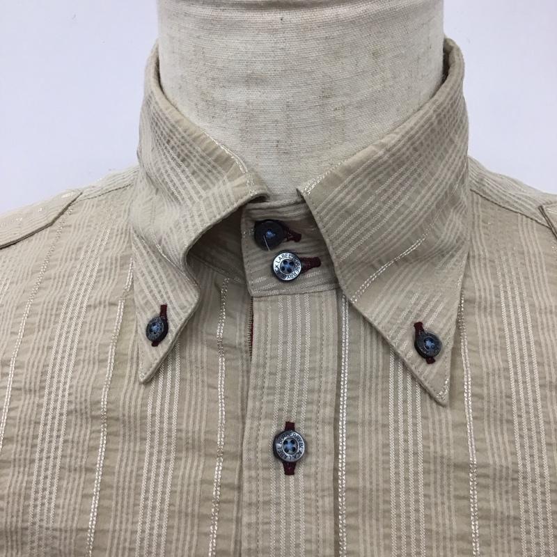 バーバリーブラックレーベル BURBERRY BLACK LABEL シャツ、ブラウス 半袖 BMW22-214-42 ワークシャツ 2 ワンポイント ベージュ / ベージュ /  メンズ USED 古着 中古 10113079