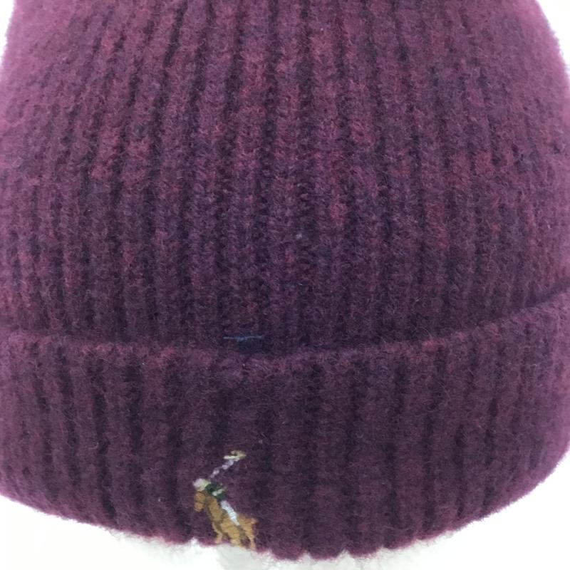 ポロラルフローレン POLO RALPH LAUREN 帽子 ニット帽 ワンポイント ボルドー / ボルドー /  メンズ USED 古着 中古 10140573