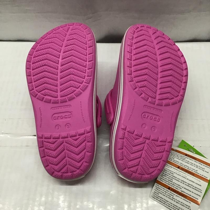 クロックス crocs シューズ シューズ 204537-6U9 クロックバンド キッズ 21cm 21.0cm 無地 桃 / ピンク /  ガールズ USED 古着 中古 10120426