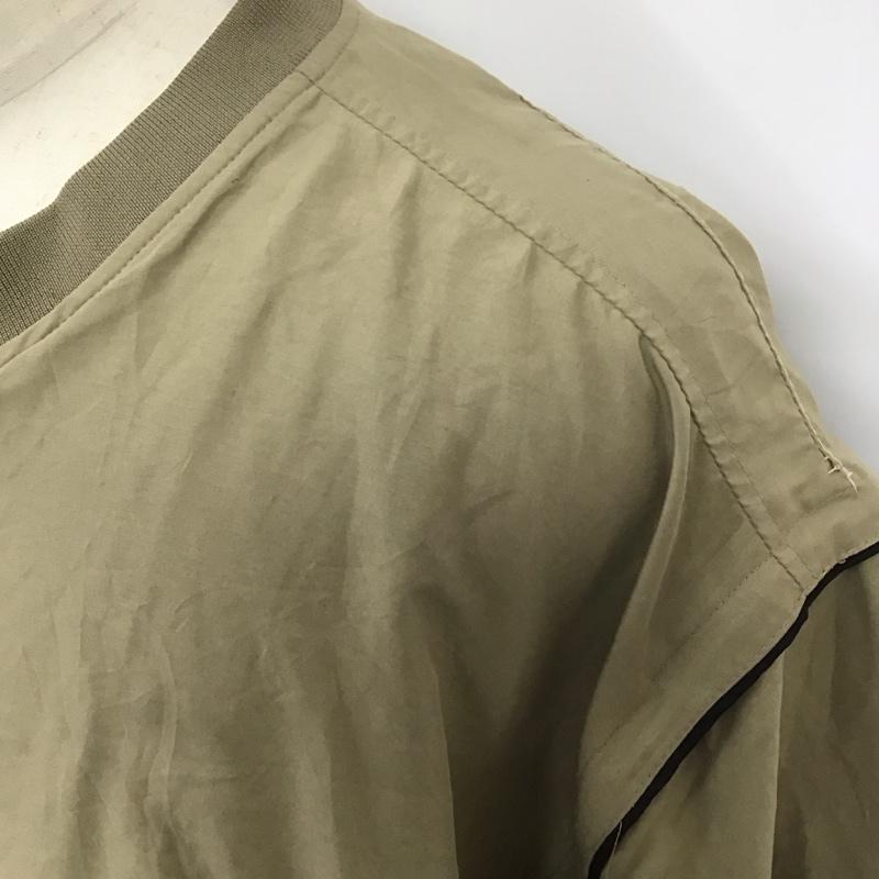 ナイキ NIKE カットソー 長袖 長袖カットソー Vネックカットソー ロングスリーブカットソー プリントTシャツ XL ロゴ、文字 ベージュ / ベージュ /  メンズ USED 古着 中古 10115131