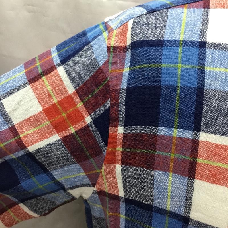 サイコバニー Psycho Bunny シャツ、ブラウス 半袖 半袖シャツ カラーシャツ 半袖カットソー チェックシャツ L チェック マルチカラー / マルチカラー /  メンズ USED 古着 中古 10119398