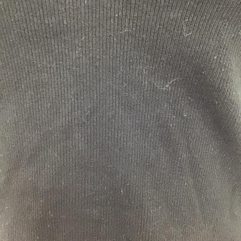 ザラ ZARA カットソー 半袖 1660 318 800 リブ クロップド丈 スキッパー ポロシャツ M 無地 黒 / ブラック /  レディース USED 古着 中古 10109661