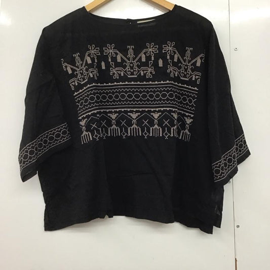 サマンサモスモス Samansa Mos2 カットソー 半袖 1710469 ボイル刺繍ブラウス FREE 刺繍 黒 / ブラック /  レディース USED 古着 中古 10144103