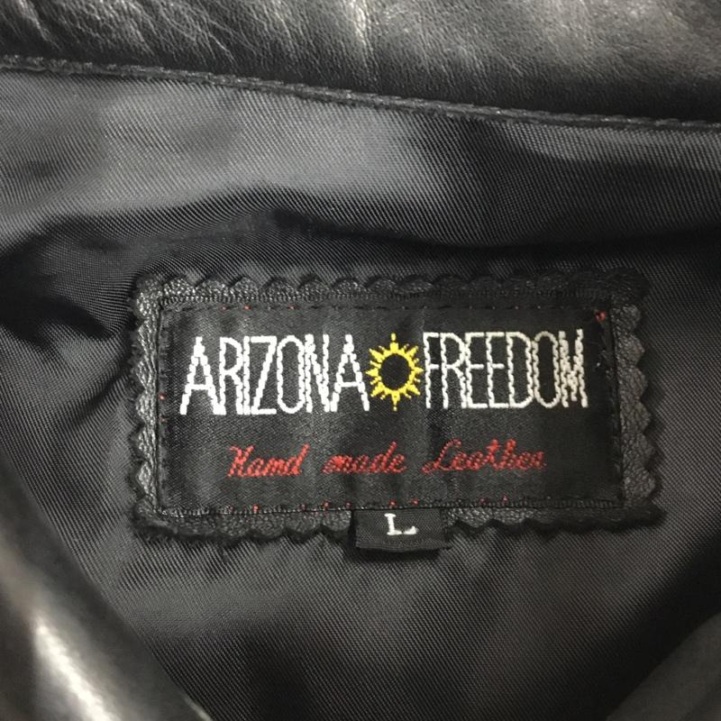 アリゾナフリーダム ARIZONAFREEDOM シャツ、ブラウス 長袖 長袖レザーシャツ カラーシャツ レザージャケット L 無地 黒 / ブラック /  メンズ USED 古着 中古 10111316