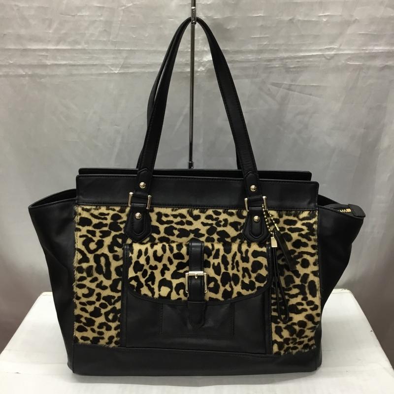 コーチ COACH トートバッグ トートバッグ F31764 ヒョウ柄・レオパード柄 黒 / ブラック /  レディース USED 古着 中古 10116637
