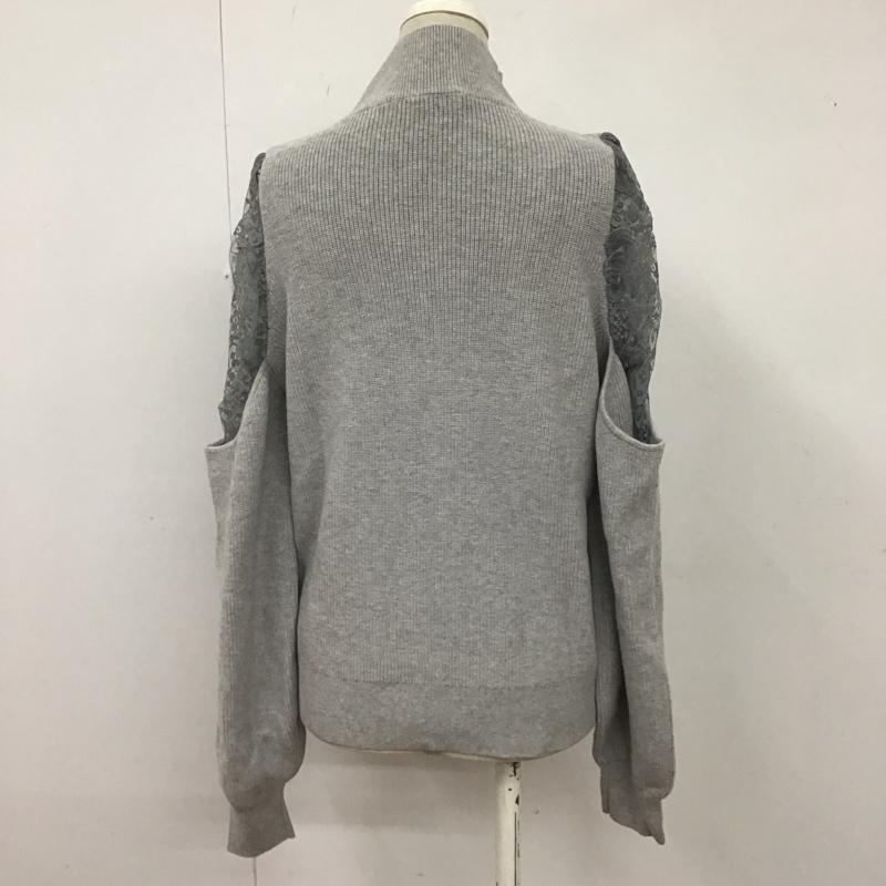 スナイデル SNIDEL ニット、セーター 長袖 swnt215129 レースドッキングニット FREE 無地 灰 / グレー /  レディース USED 古着 中古 10108475