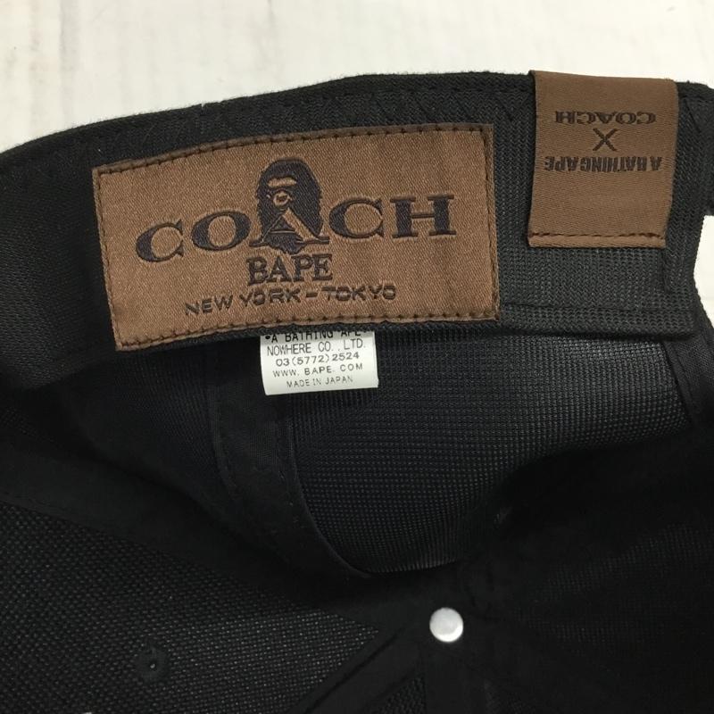 アベイシングエイプ A BATHING APE 帽子 キャップ 001CPG231903X COACH 刺繍 ロゴ、文字 黒 / ブラック /  メンズ USED 古着 中古 10117016