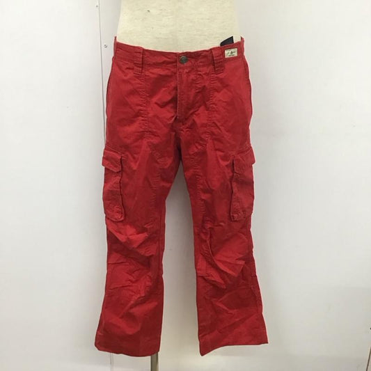 トミーヒルフィガー TOMMY HILFIGER パンツ ワークパンツ、ペインターパンツ ワークパンツ カジュアルパンツ ワイドパンツ カーゴパンツ 32インチ 無地 赤 / レッド /  メンズ USED 古着 中古 10111103