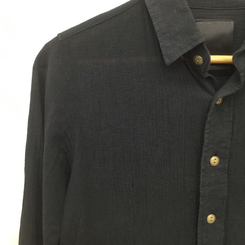 ミダス MIDAS シャツ、ブラウス 長袖 03-3478-9855 midas 長袖シャツ 1号 無地 黒 / ブラック /  メンズ USED 古着 中古 10128185