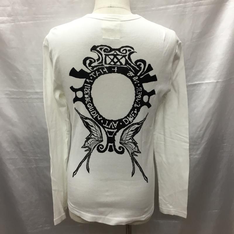 キリュウキリュウ kiryuyrik カットソー 長袖 長袖カットソー クルーネックカットソー ロングスリーブカットソー プリントTシャツ S ロゴ、文字 白 / ホワイト /  メンズ USED 古着 中古 10120705