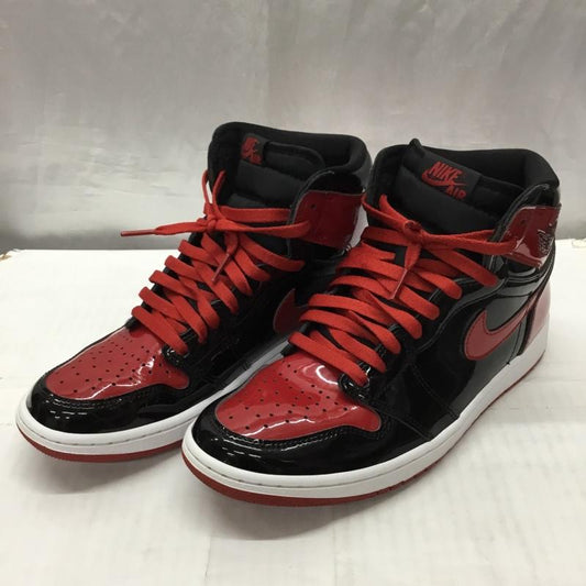 ナイキ NIKE スニーカー スニーカー 555088-063 AIR JORDAN 1 RETRO HIGH OG 27.5cm 27.5cm ロゴ、文字 黒 / ブラック / X 赤 / レッド /  メンズ USED 古着 中古 10121846