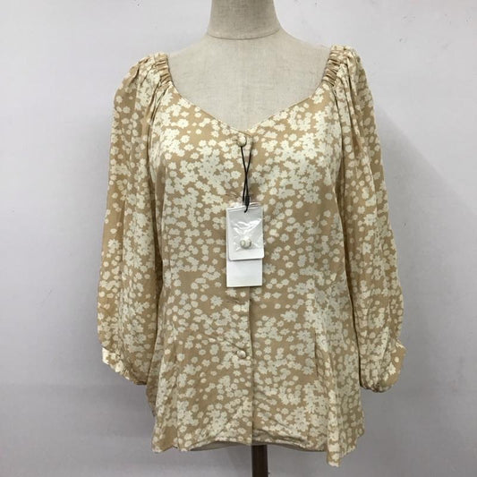 マウジー MOUSSY シャツ、ブラウス 半袖 010cse30-1590 2WAYFLOWERPRINTTOP 前開きシャツ FREE プリント ベージュ / ベージュ /  レディース USED 古着 中古 10116422