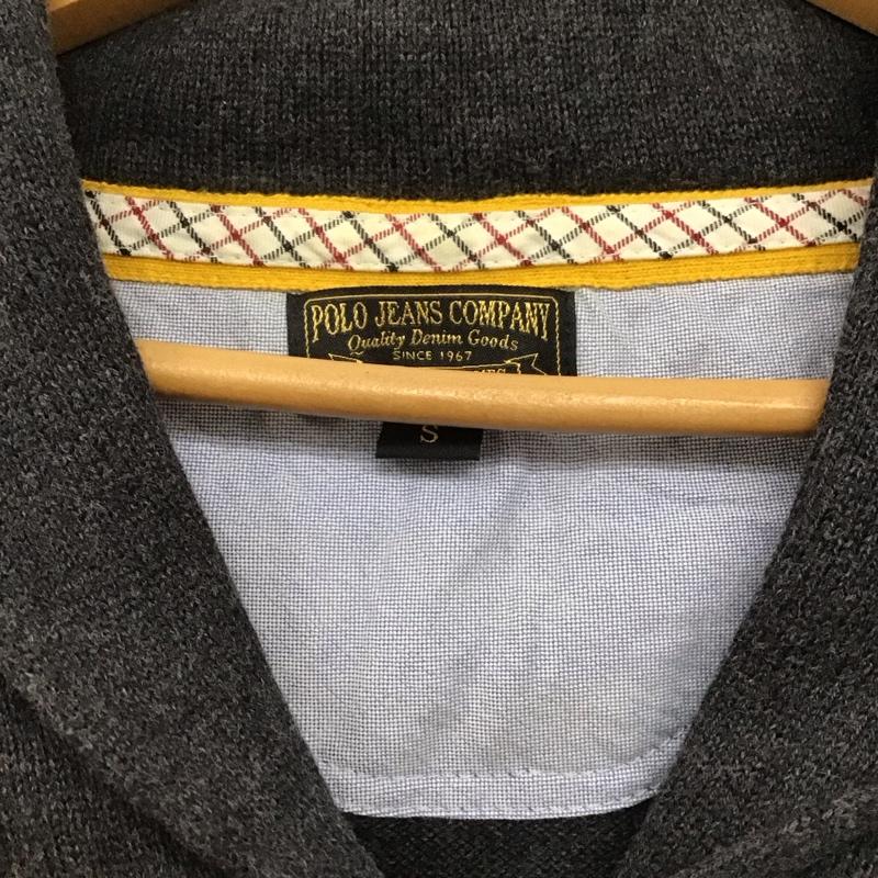 ポロジーンズカンパニー POLO JEANS COMPANY ニット、セーター 長袖 KR-WJ-YW2164 ショールカラー S ボーダー柄 ダークグレー / ダークグレー / X 黄 / イエロー /  レディース USED 古着 中古 10143842