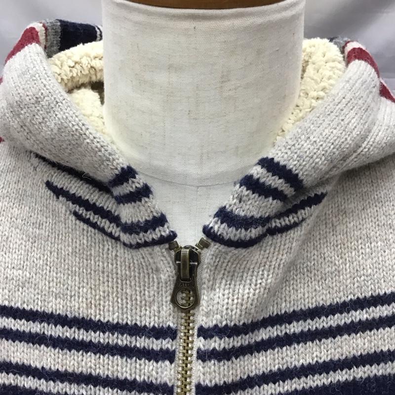 エディーバウアー Eddie Bauer パーカー 長袖 ジップアップパーカー 長袖パーカー フード付きニットパーカー M ボーダー柄 マルチカラー / マルチカラー /  メンズ USED 古着 中古 10113211