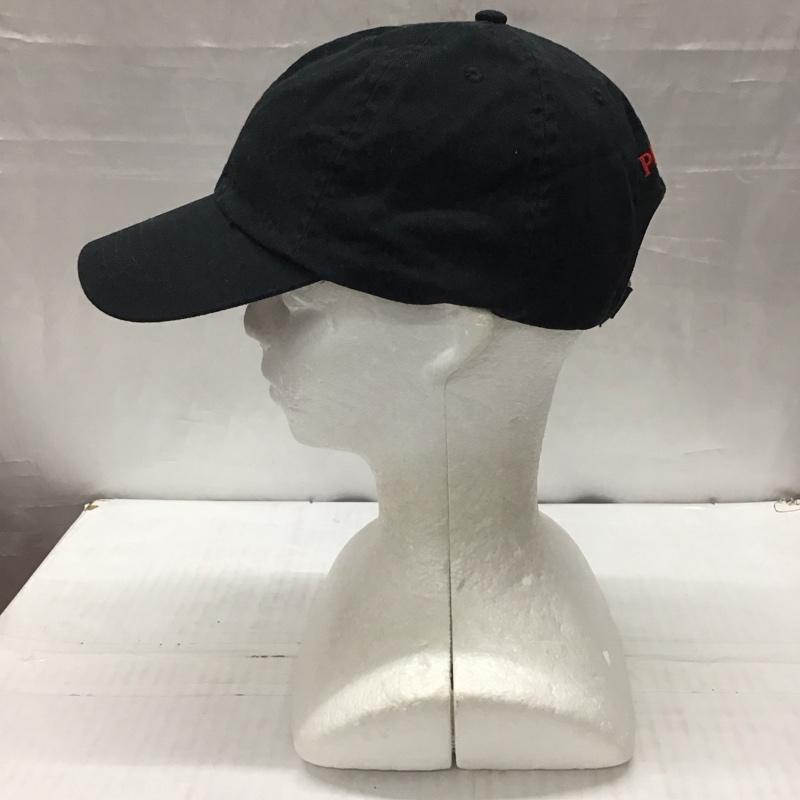 ポロラルフローレン POLO RALPH LAUREN 帽子 キャップ コットン ロゴ ワンポイント 黒 / ブラック / X 赤 / レッド /  メンズ USED 古着 中古 10116461
