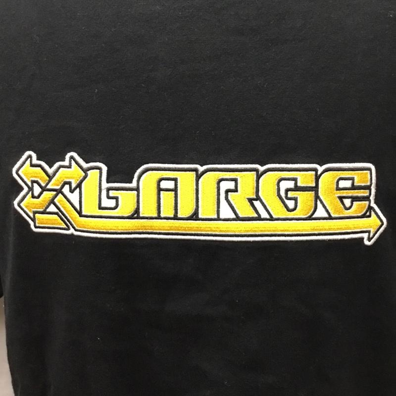 エクストララージ XLARGE Tシャツ 半袖 半袖カットソー プリントTシャツ クルーネックカットソー L ロゴ、文字 黒 / ブラック /  メンズ USED 古着 中古 10115161