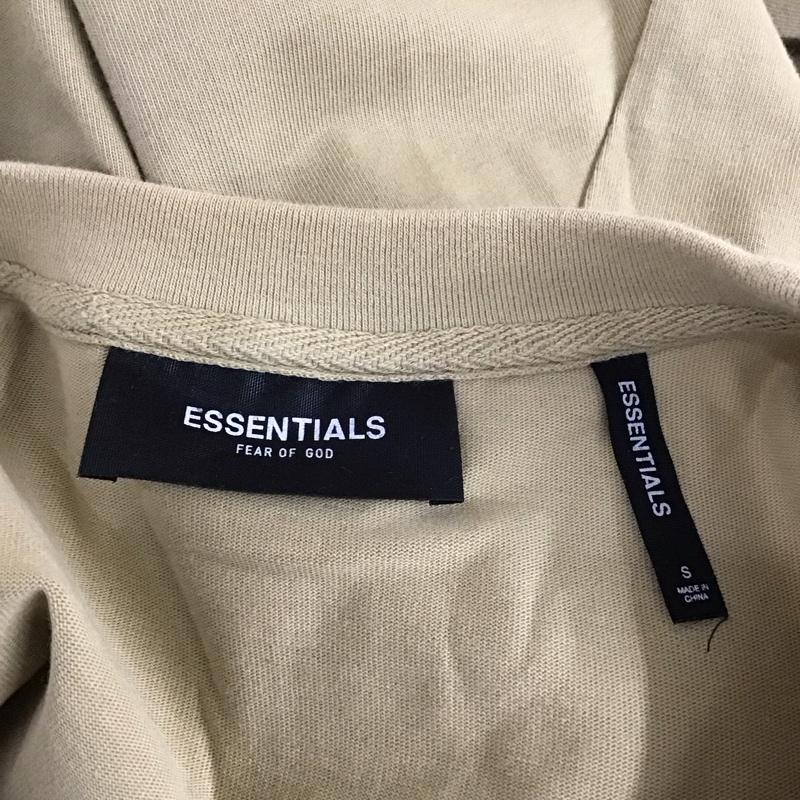 エッセンシャルズ ESSENTIALS Tシャツ 半袖 半袖カットソー プリントTシャツ クルーネックカットソー S ロゴ、文字 ベージュ / ベージュ /  メンズ USED 古着 中古 10115935