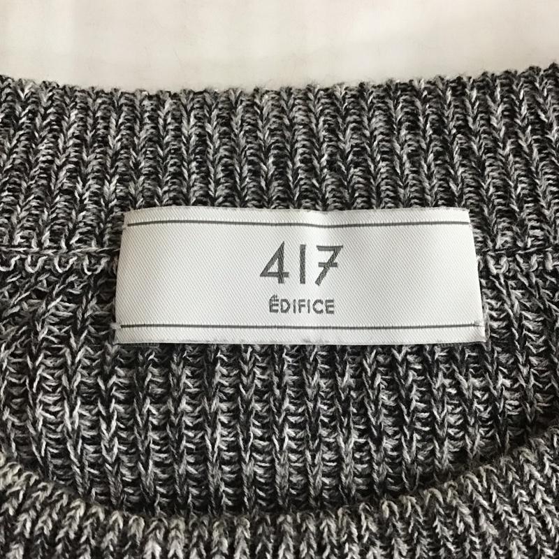 フォーワンセブンバイエディフィス 417 BY EDIFICE ニット、セーター 長袖 17-080-312-5004-1-0 コットン S 無地 灰 / グレー /  メンズ USED 古着 中古 10118312
