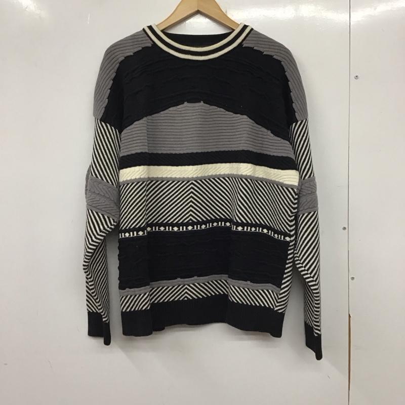 古着 USED ニット、セーター 長袖 長袖ニットカットソー クルーネック セーター XL 総柄 マルチカラー / マルチカラー /  メンズ USED 古着 中古 10136676