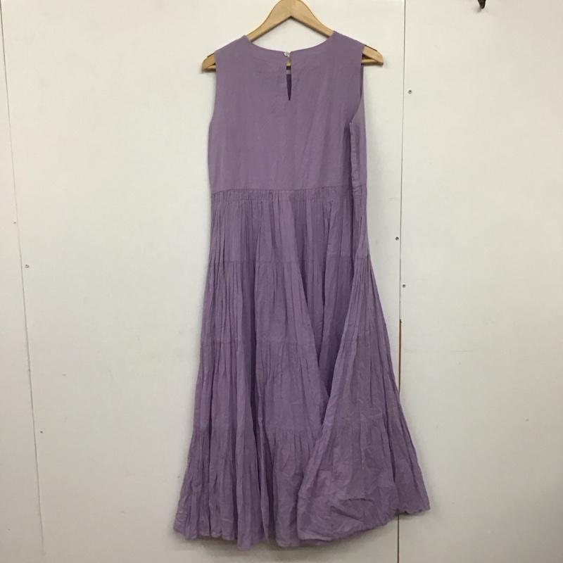 ビーミング バイ ビームス B:MING by BEAMS ワンピース ロングスカート 93-26-0606-024 ティアード マキシワンピース ノースリーブ M 無地 紫 / パープル /  レディース USED 古着 中古 10142277
