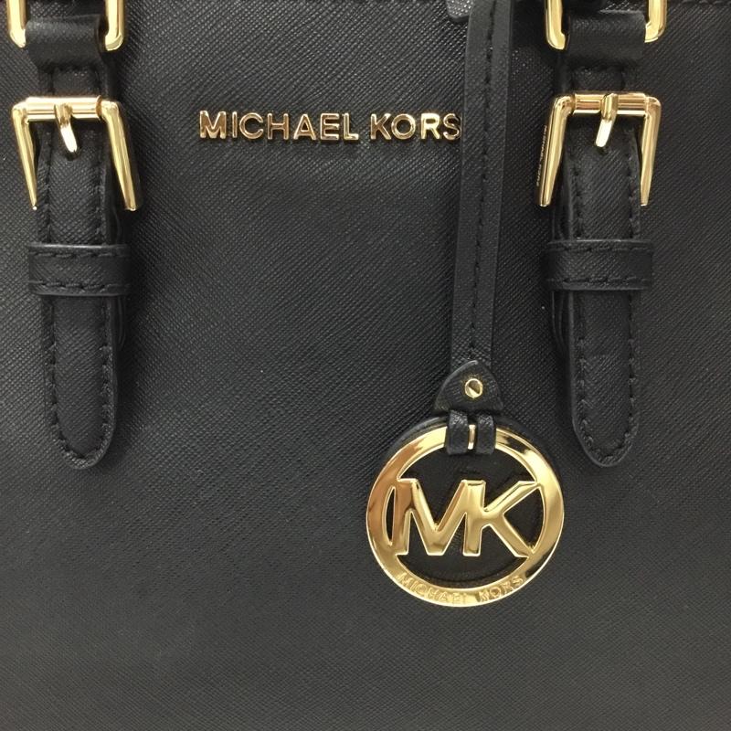 マイケルコース MICHAEL KORS ハンドバッグ ハンドバッグ 35S8GC6M2L ショルダー 2WAY ロゴ、文字 黒 / ブラック / X 金 / ゴールド /  レディース USED 古着 中古 10109118