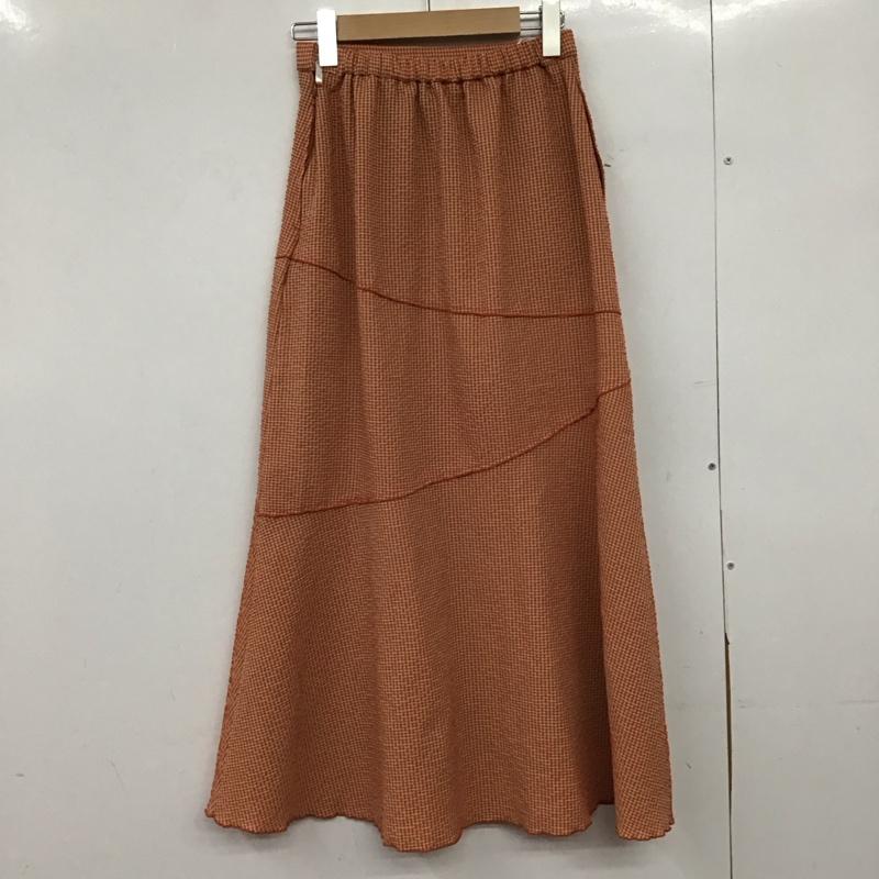 レイジブルー RAGEBLUE スカート ロングスカート RBL05003TN フレアスカート FREE チェック 橙 / オレンジ /  レディース USED 古着 中古 10151068