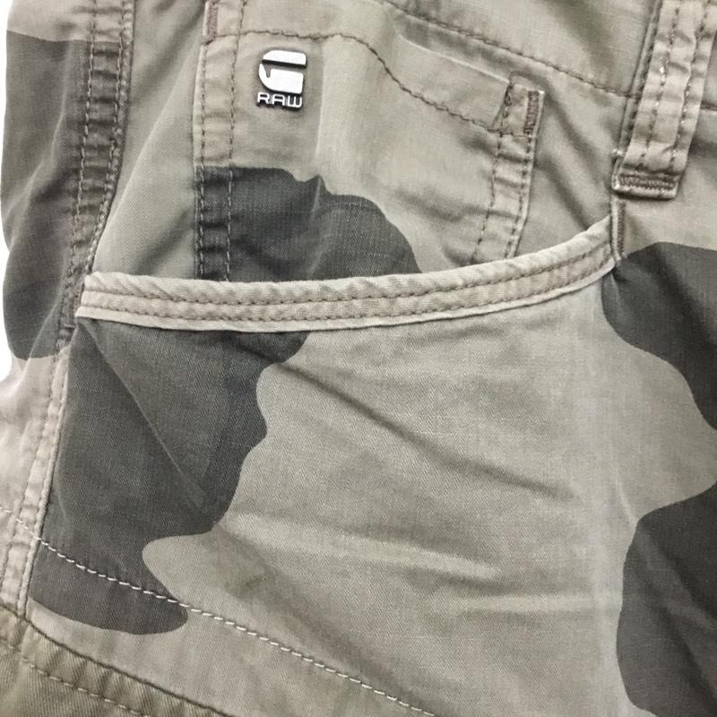 ジースターロゥ G-STAR RAW パンツ ワークパンツ、ペインターパンツ ワークパンツ ワイドパンツ カジュアルパンツ 迷彩 31インチ プリント マルチカラー / マルチカラー /  メンズ USED 古着 中古 10118698