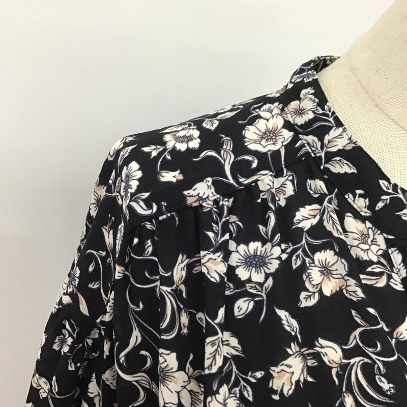 グリーンレーベルリラクシング green label relaxing ワンピース ロングスカート 3626-199-1859 KF P ナシジFLW PRT 前開き 花柄 黒 / ブラック /  レディース USED 古着 中古 10108339