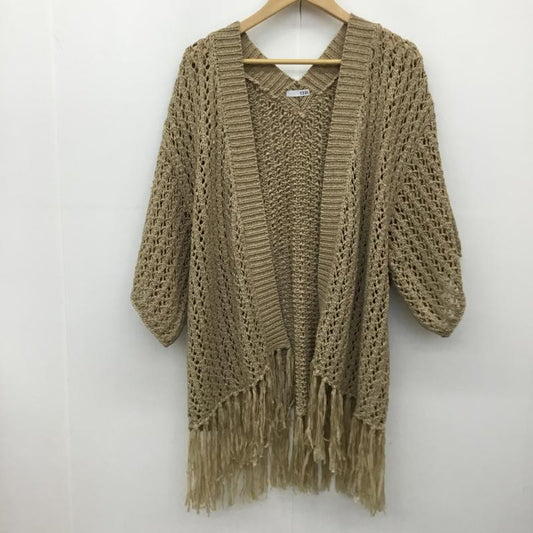 ジェイダ GYDA カーディガン 七分袖 072032807601-01 FREE 無地 茶 / ブラウン /  レディース USED 古着 中古 10141333