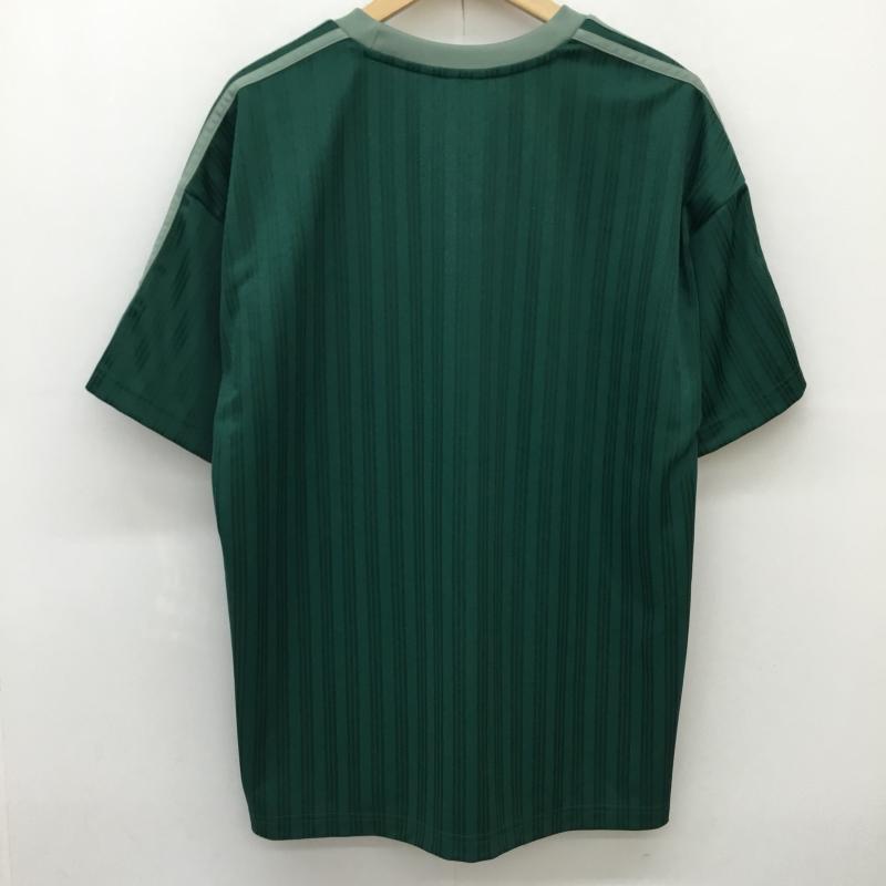 アディダス adidas Tシャツ 半袖 JP1028 XL ロゴ、文字 緑 / グリーン /  メンズ USED 古着 中古 10144404
