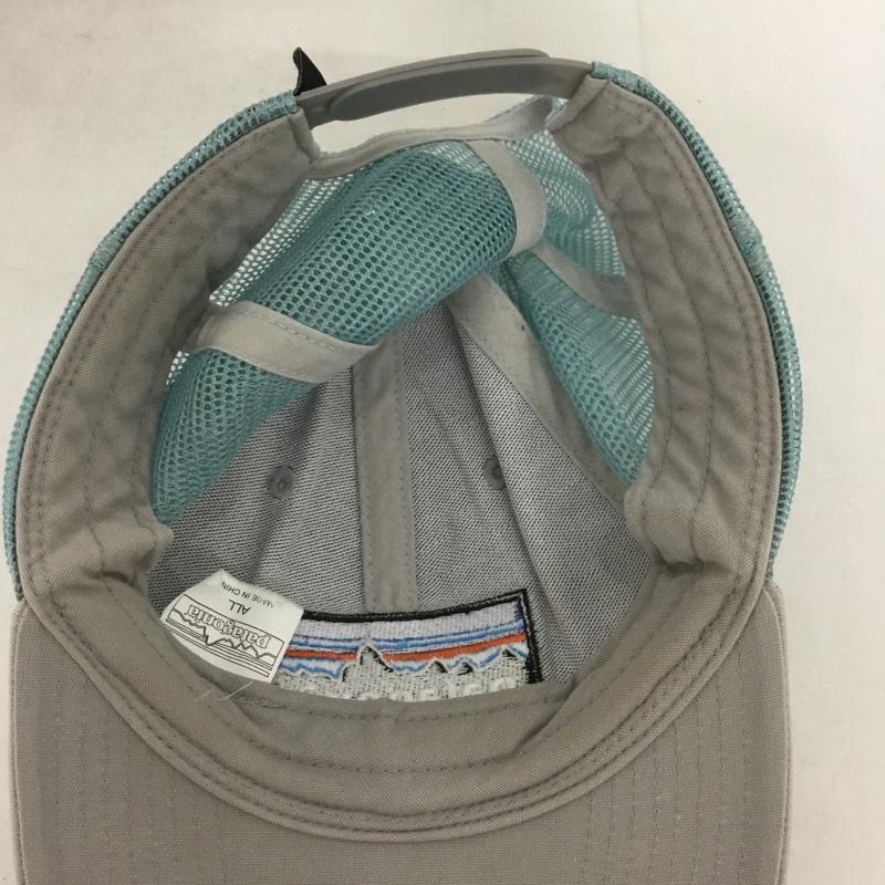 パタゴニア patagonia 帽子 キャップ メッシュキャップ ロゴ、文字 灰 / グレー / X 水色 / ライトブルー /  メンズ USED 古着 中古 10137891