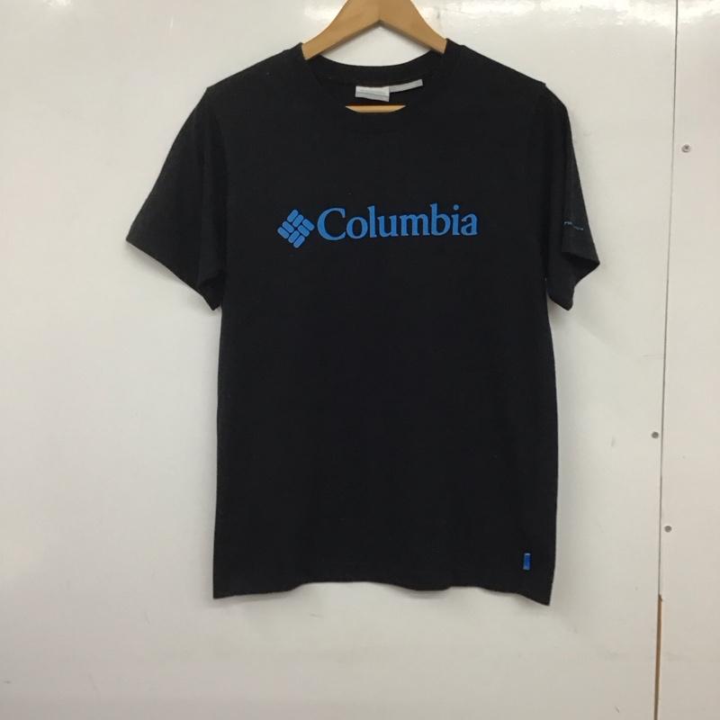 コロンビア Columbia Tシャツ 半袖 114 pm5856 半袖カットソー プリントTシャツ クルーネックカットソー M ロゴ、文字 黒 / ブラック /  メンズ USED 古着 中古 10140274