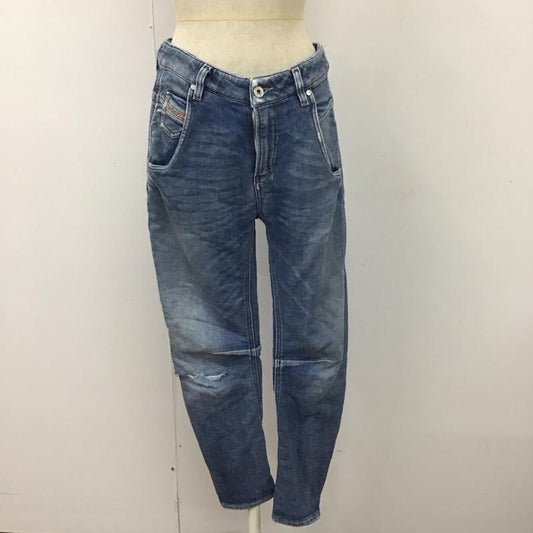 ディーゼル DIESEL パンツ デニム、ジーンズ 裏パイル地 ロゴ、文字 青 / ブルー /  レディース USED 古着 中古 10112639