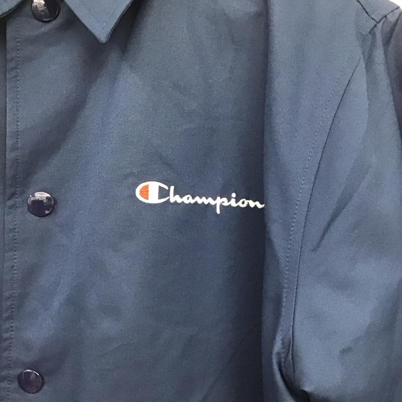 チャンピオン Champion ジャケット、上着 ジャンパー、ブルゾン c3-l610 コーチジャケット ボアライナー アウター M ロゴ、文字 紺 / ネイビー /  メンズ USED 古着 中古 10140508