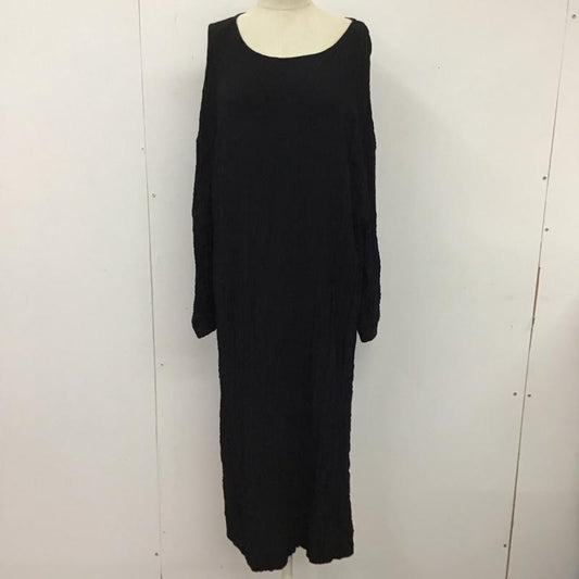 ザラベーシック ZARA BASIC ワンピース ロングスカート 長袖ロングワンピース フレアワンピース クルーネック S 無地 黒 / ブラック /  レディース USED 古着 中古 10119061