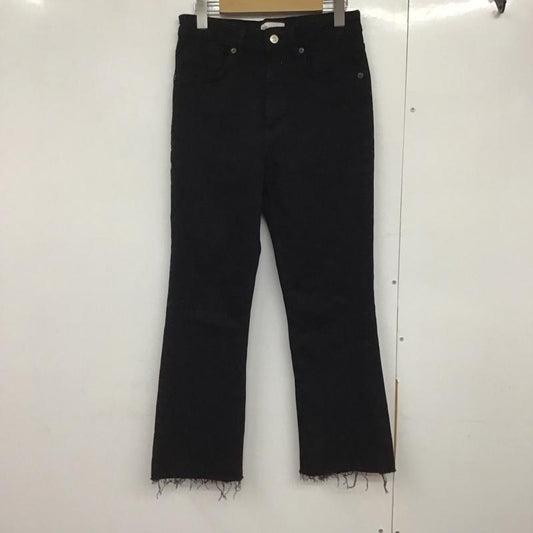 ザラ ZARA パンツ デニム、ジーンズ 3643 018 800 カットオフ ストレッチ 無地 黒 / ブラック /  レディース USED 古着 中古 10142009