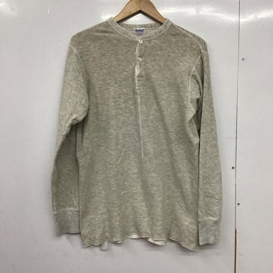古着 USED カットソー 長袖 長袖カットソー ヘンリーネックカットソー 古着 duofold M 無地 灰 / グレー /  メンズ USED 古着 中古 10148825