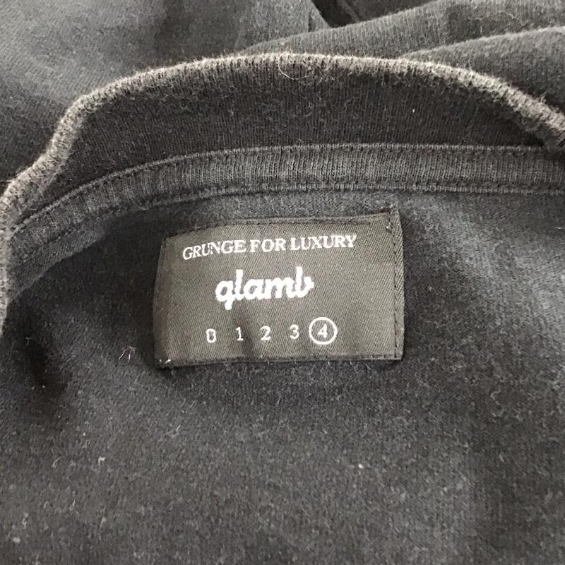 グラム glamb カットソー 長袖 長袖カットソー クルーネックカットソー 長袖Tシャツ ロングスリーブカットソー 4 ロゴ、文字 黒 / ブラック /  メンズ USED 古着 中古 10111098