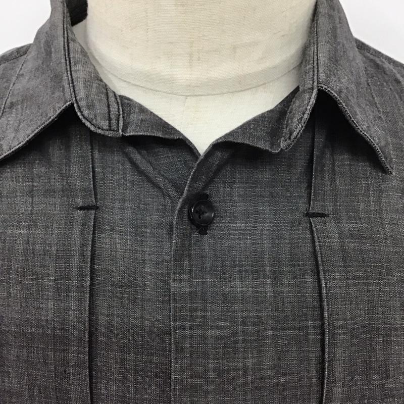 バデル VADEL シャツ、ブラウス 長袖 長袖シャツ 無地シャツ カラーシャツ 46 無地 灰 / グレー /  メンズ USED 古着 中古 10125309