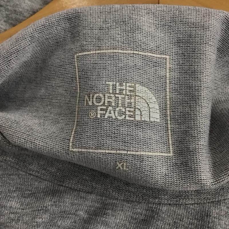 ザノースフェイス THE NORTH FACE Tシャツ 半袖 ntw32144 ショートスリーブバックスクエアロゴティー プリントTシャツ XL ロゴ、文字 灰 / グレー /  メンズ USED 古着 中古 10150108
