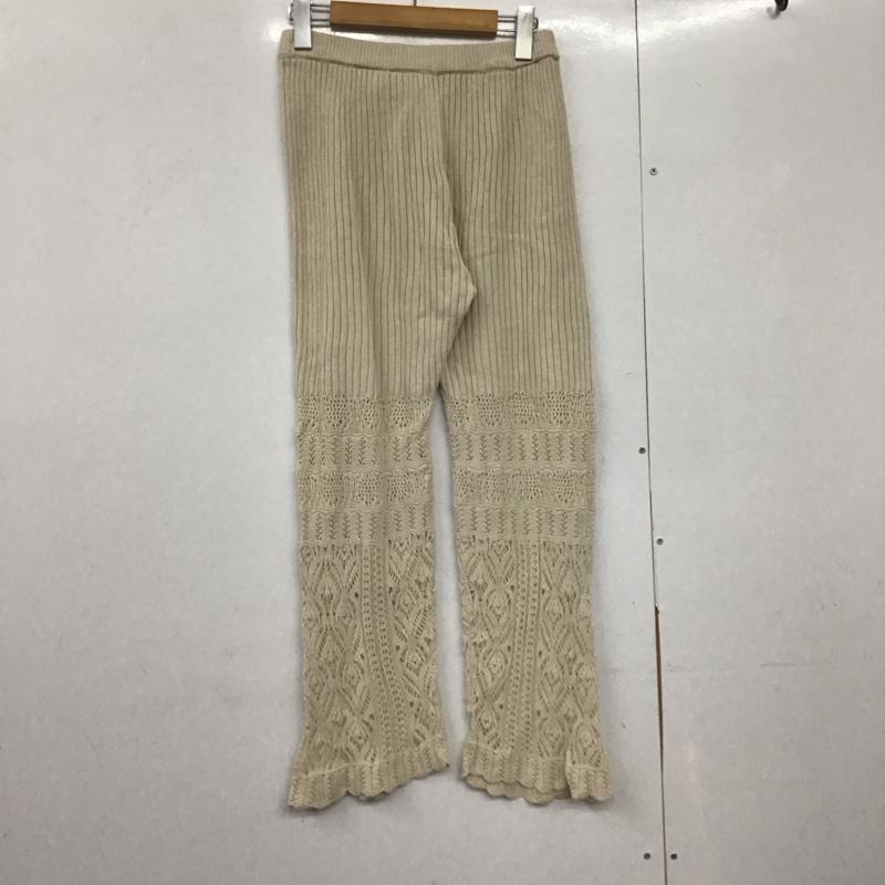 チャオパニック CIAOPANIC ボトムス ボトムス tyz1001502a0004 透かし編みイージーパンツ ワイドパンツ ONE SIZE 無地 ベージュ / ベージュ /  レディース USED 古着 中古 10143792