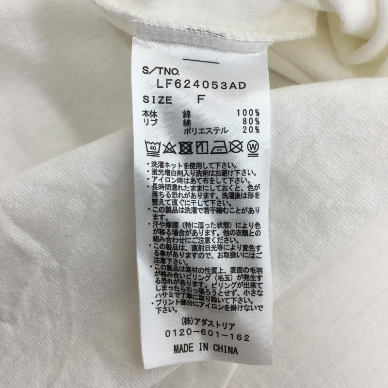 ローリーズファーム LOWRYS FARM カットソー 長袖 LF624053AD FREE プリント 白 / ホワイト /  レディース USED 古着 中古 10143158
