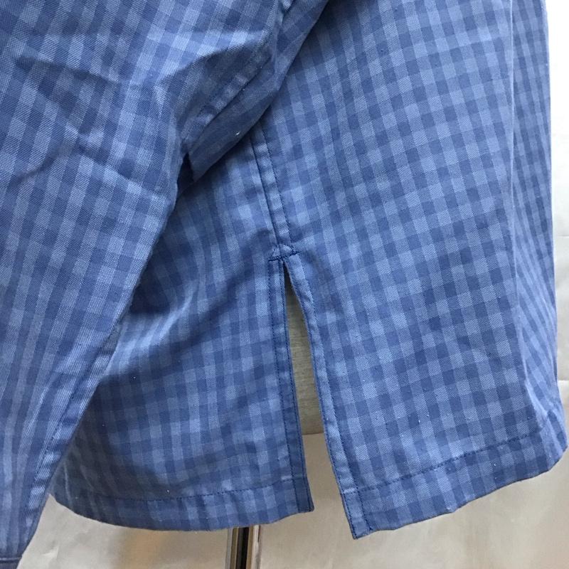 ダイワ ピアサーティナイン DAIWA PIER39 シャツ、ブラウス 長袖 be-90024 TECHSPORTSOPENCOLLARSHIRTSL/SMINIPLAIDS 長袖シャツ L チェック 青 / ブルー /  メンズ USED 古着 中古 10118539