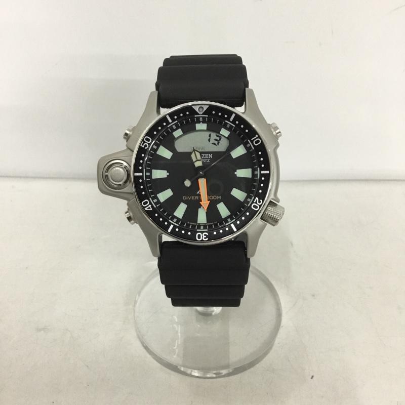 シチズン CITIZEN 腕時計 アナログ（クォーツ式） C520-S044898 PROMASTER ラバーベルト ロゴ、文字 黒 / ブラック /  メンズ USED 古着 中古 10134882