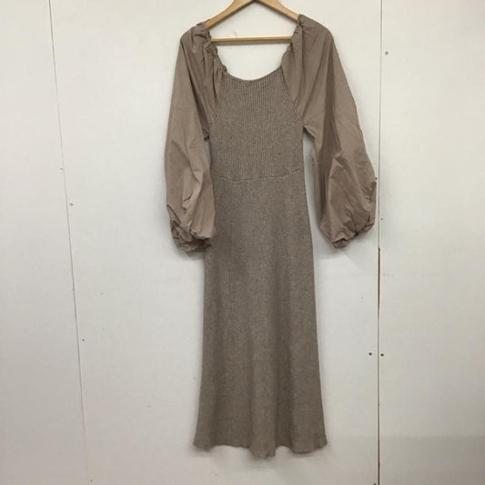 アルシーヴ archives ワンピース ロングスカート PM-20-169 バルーン袖ニットワンピース M 無地 紫 / パープル /  レディース USED 古着 中古 10138653