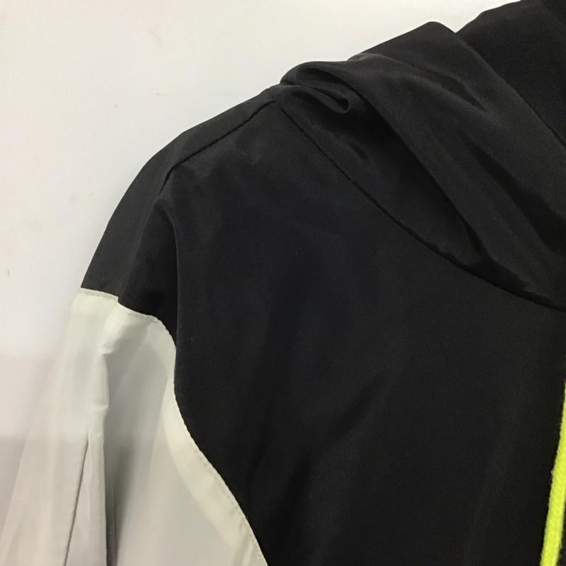 フィラ FILA ジャケット、上着 ジャケット、ブレザー fh7471 バイカラーフードアノラック プルオーバージャケット L ロゴ、文字 白 / ホワイト / X 黒 / ブラック / X 黄 / イエロー /  メンズ USED 古着 中古 10132356