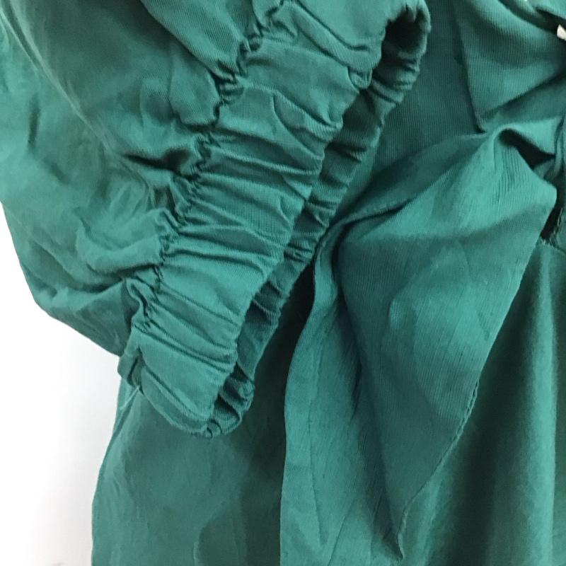 ザラ ZARA ワンピース ロングスカート 4437 073 538 Vネック 番号 M 無地 緑 / グリーン /  レディース USED 古着 中古 10109613