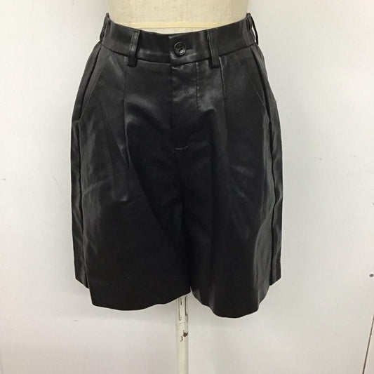 ダブル シー WC パンツ ショートパンツ WC22SP01-L0010 フェイクレザータックショートパンツ FREE 無地 黒 / ブラック /  レディース USED 古着 中古 10115338