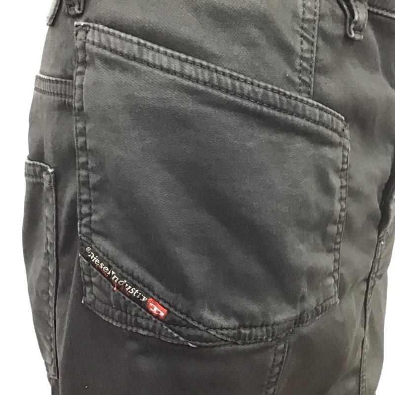 ディーゼル DIESEL スカート ひざ丈スカート D-PAU-SP-NE フロントスリット ストレッチ 無地 黒 / ブラック /  レディース USED 古着 中古 10110871