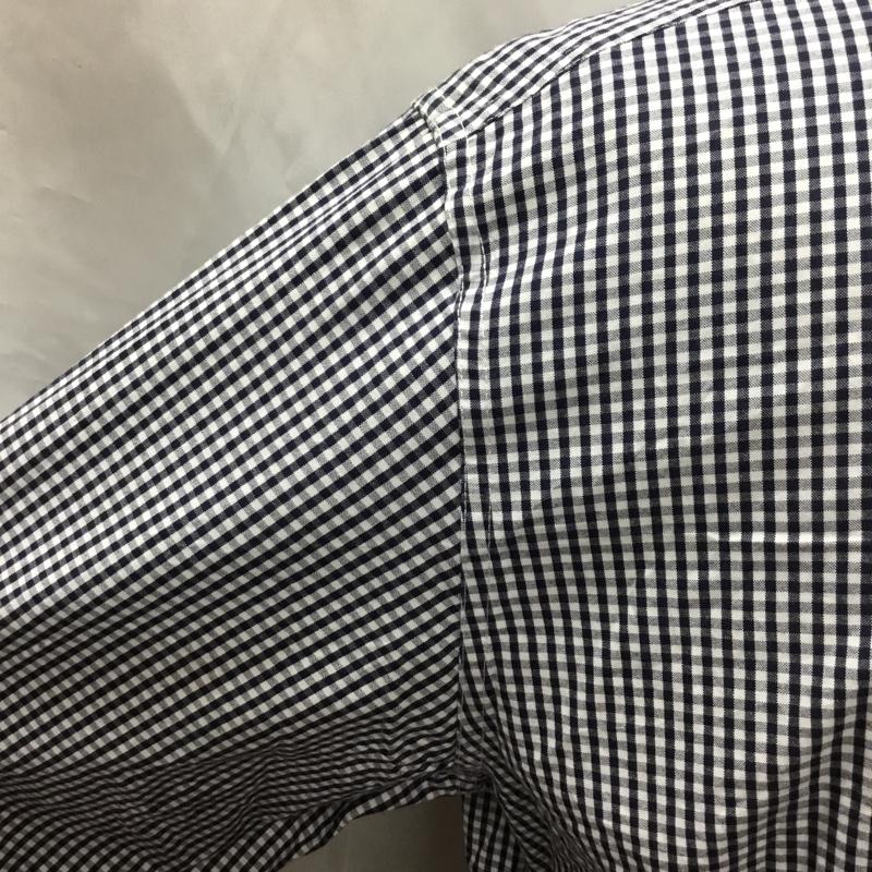 チャップス CHAPS シャツ、ブラウス 長袖 ボタンダウン 胸ポケット L チェック 白 / ホワイト / X 紺 / ネイビー /  メンズ USED 古着 中古 10115540